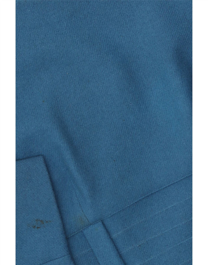 Damska sukienka płaszczowa z rękawem 3/4 VINTAGE UK 12 Średni niebieski