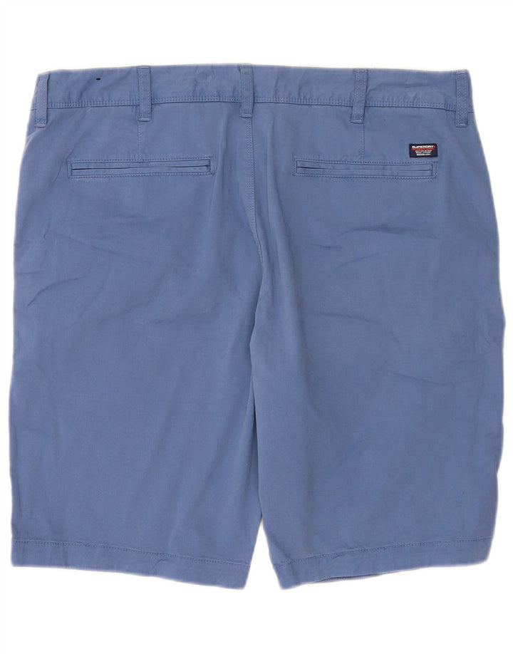 Męskie spodenki Chino Superdry W34, duże, niebieskie, bawełniane