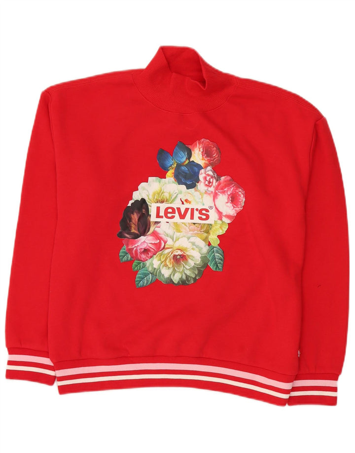 Dziewczęca bluza z grafiką Levi's, 13-14 lat, duża, czerwona