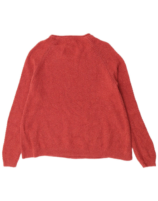 Fat Face Womens Regular Fit Boat Neck Jumper Sweater UK 10 Small Red Cotton