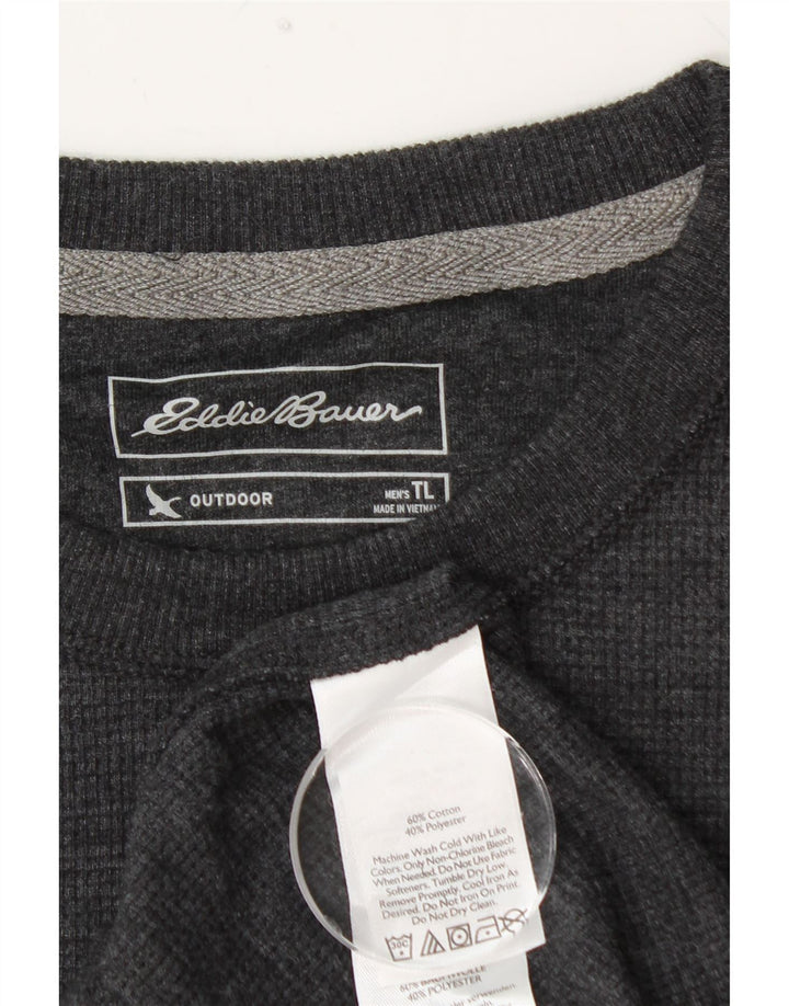Męski top z długim rękawem EDDIE BAUER, duży, szary, bawełniany