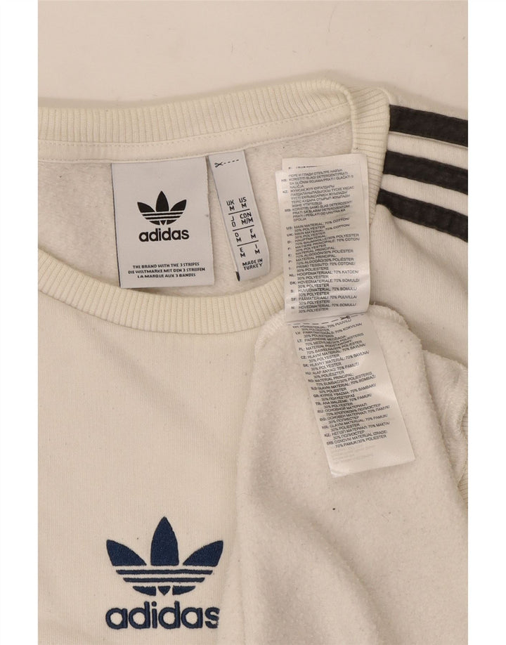 Adidas Męska Bluza Sweter Średniej Białej Bawełny