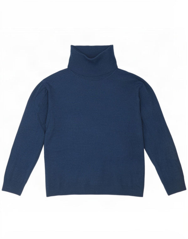 Damski sweter z golfem Massimo Dutti UK 16 duży granatowy