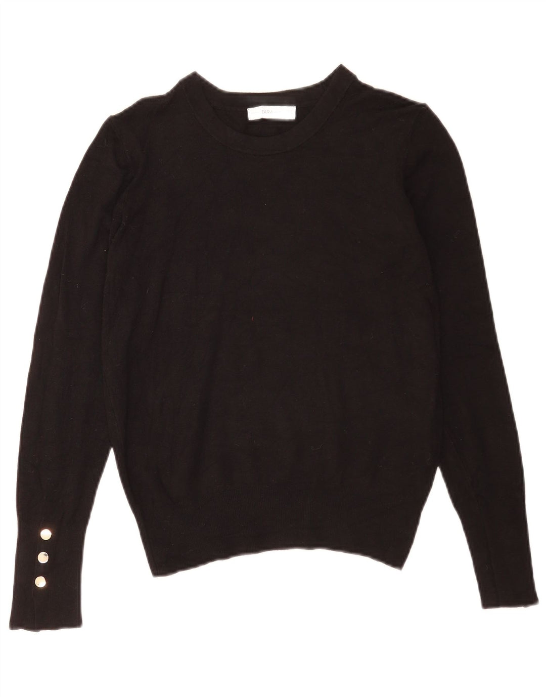 Sweter damski Zara z dekoltem w łódkę UK 12, średni czarny