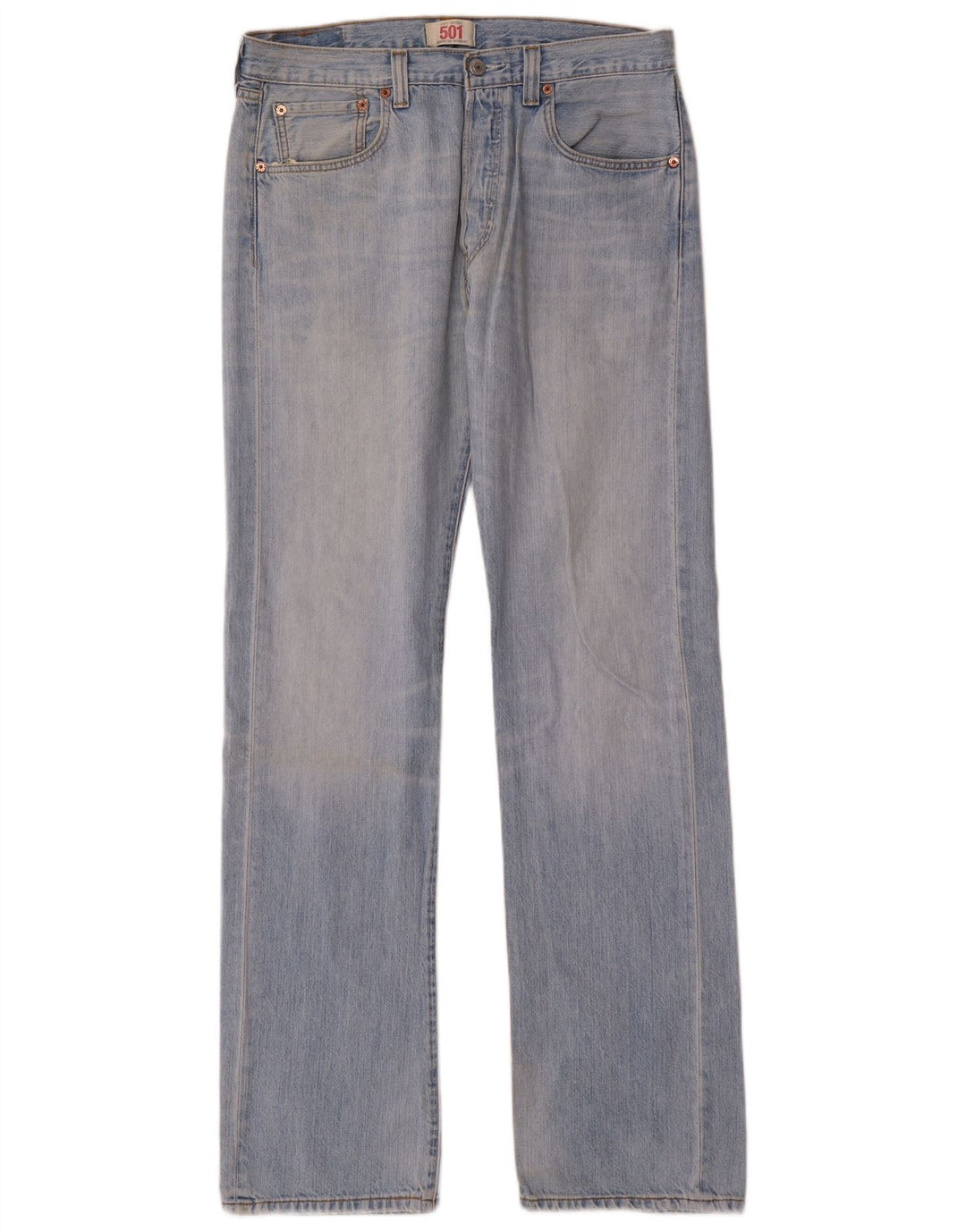 Męskie jeansy LEVI'S 501 Straight W33 L34 Niebieskie bawełniane