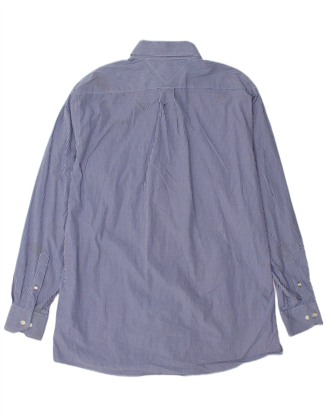 Męska wysoka koszula Tommy Hilfiger rozmiar 17 XL, niebieska bawełniana kratka