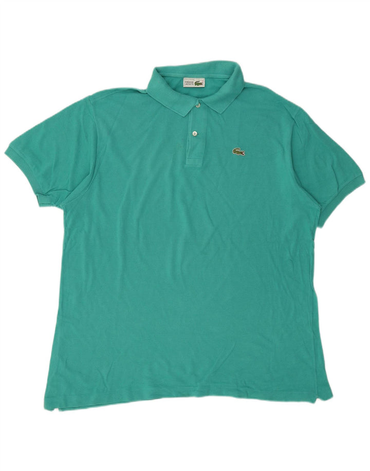 Męska koszulka polo Lacoste, rozmiar 7, 2XL, turkusowa bawełna
