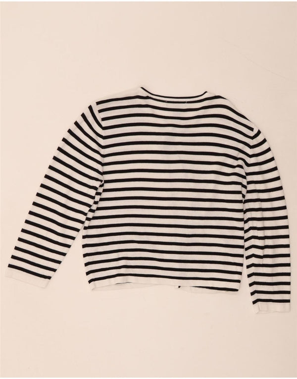 Damski sweter rozpinany Chaps, UK 18 XL, bawełniany w czarne paski