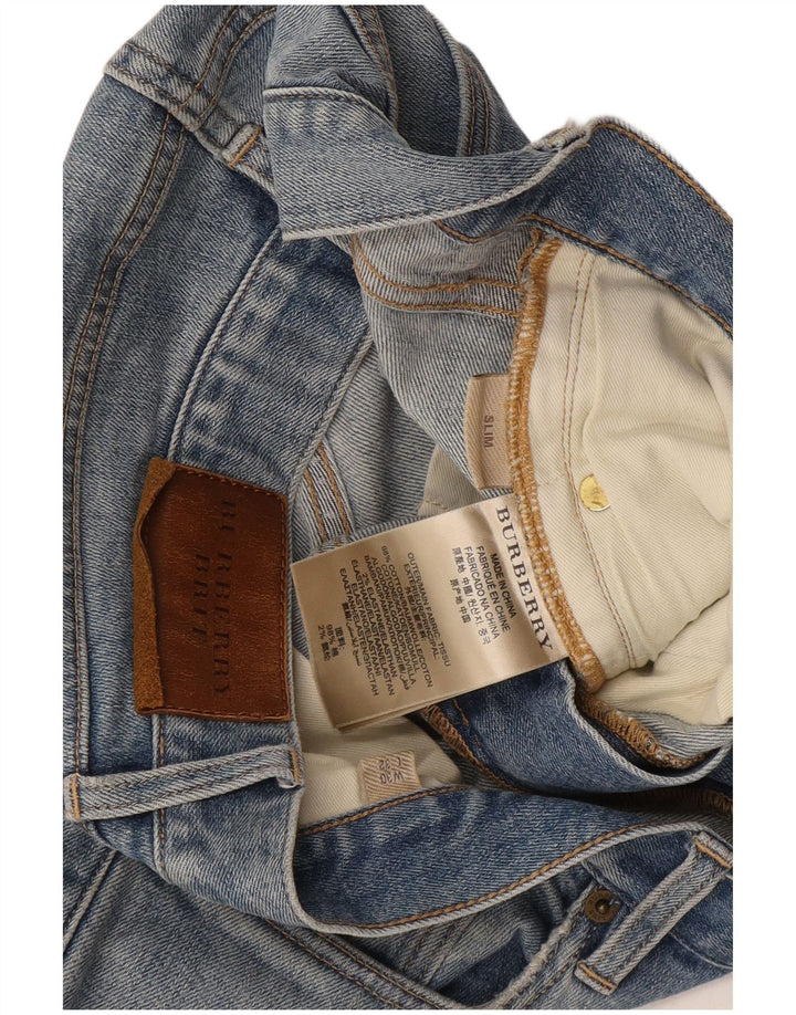 Męskie jeansy slim fit Burberry W30 L32 Niebieskie bawełniane
