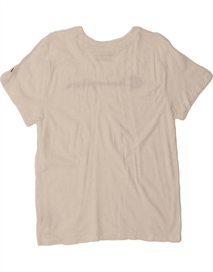 CHAMPION Womens Graphic T-Shirt Top Medium White Cotton Vintage Champion and Second-Hand Champion from Messina Hembry 