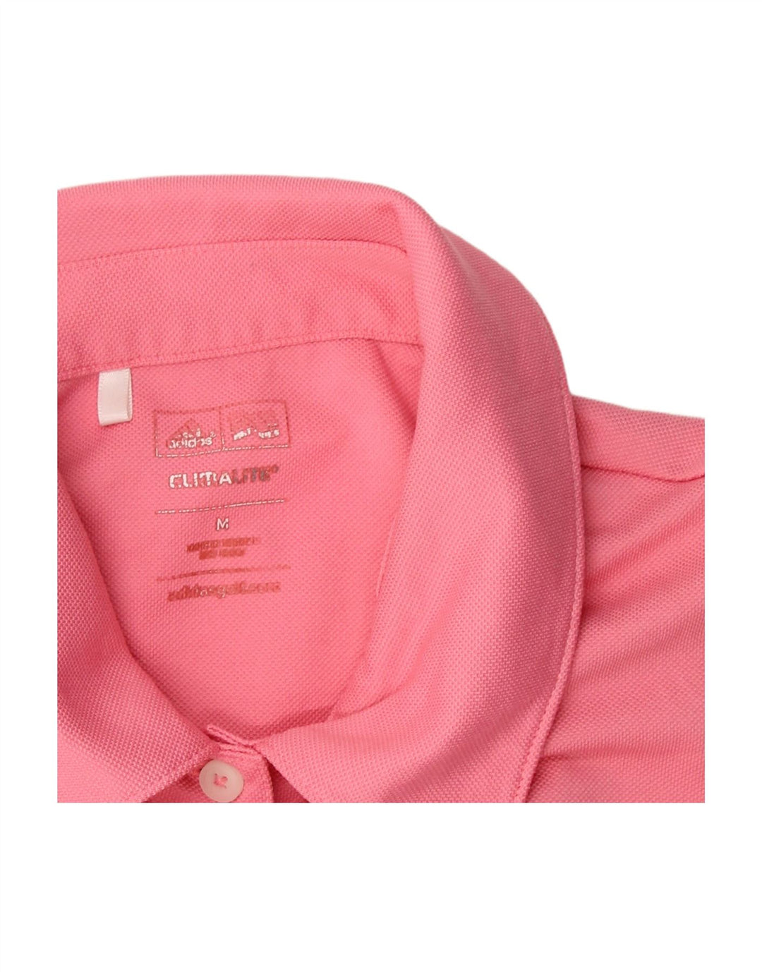 ADIDAS Womens Climalite Sleeveless Polo Shirt UK 12 Medium Pink Polyester