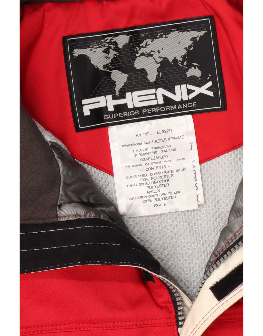 Męska kurtka narciarska Phenix IT 46, mała, czerwona, poliestrowa