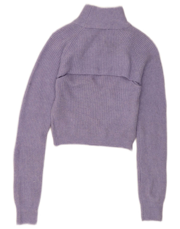 Urban Outfitters Damski sweter z golfem UK 12, średni niebieski