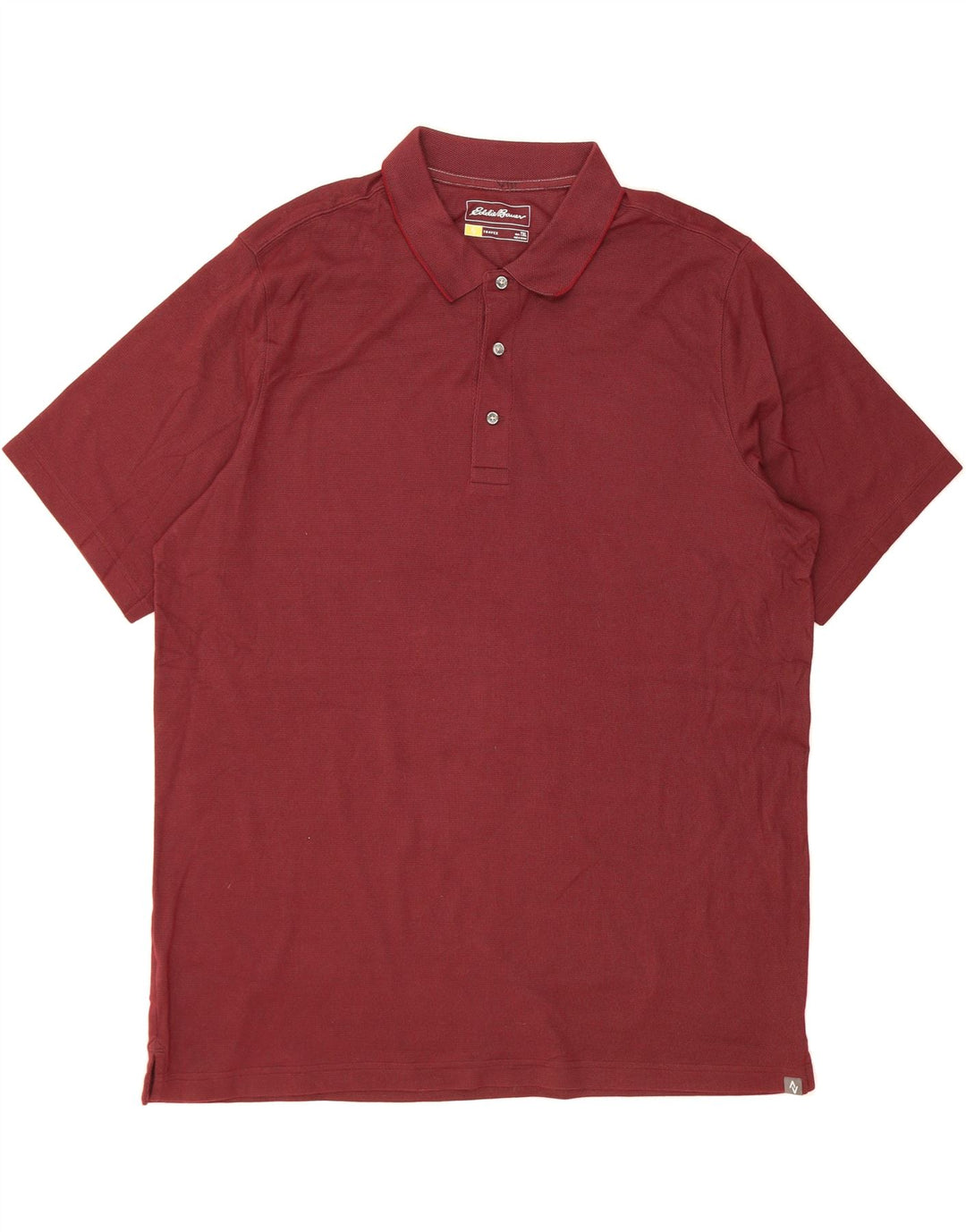EDDIE BAUER Mens Polo Shirt XL Maroon Cotton Vintage Eddie Bauer and Second-Hand Eddie Bauer from Messina Hembry 