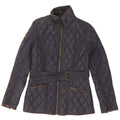 Damska pikowana kurtka Superdry UK 12, średni granatowy nylon