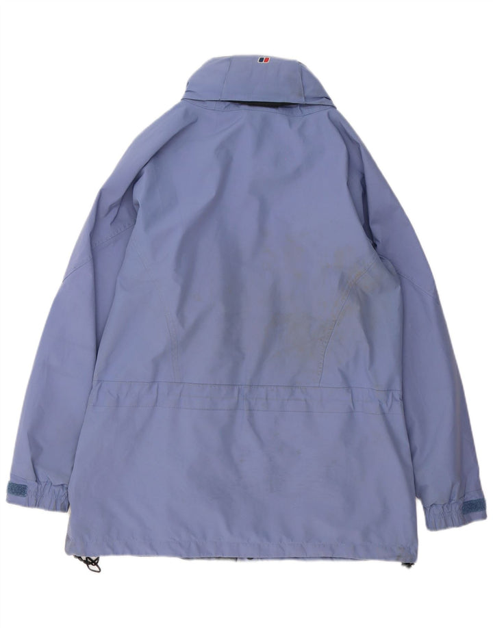 Damska, oversize'owa kurtka przeciwdeszczowa Berghaus UK 10, mała niebieska, poliester