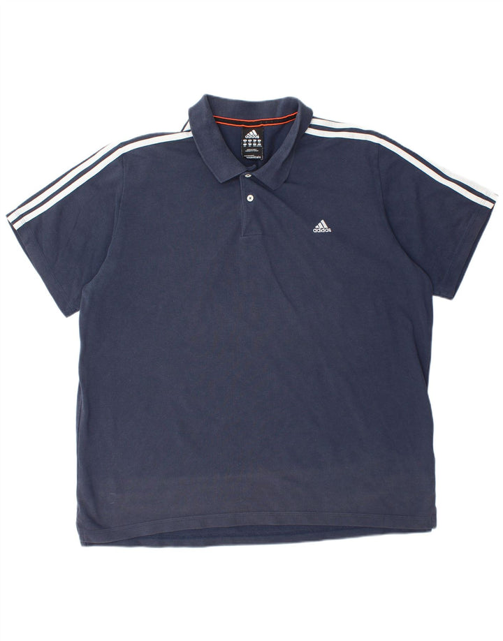 Męska koszulka polo ADIDAS Climalite 2XL, granatowa, bawełniana