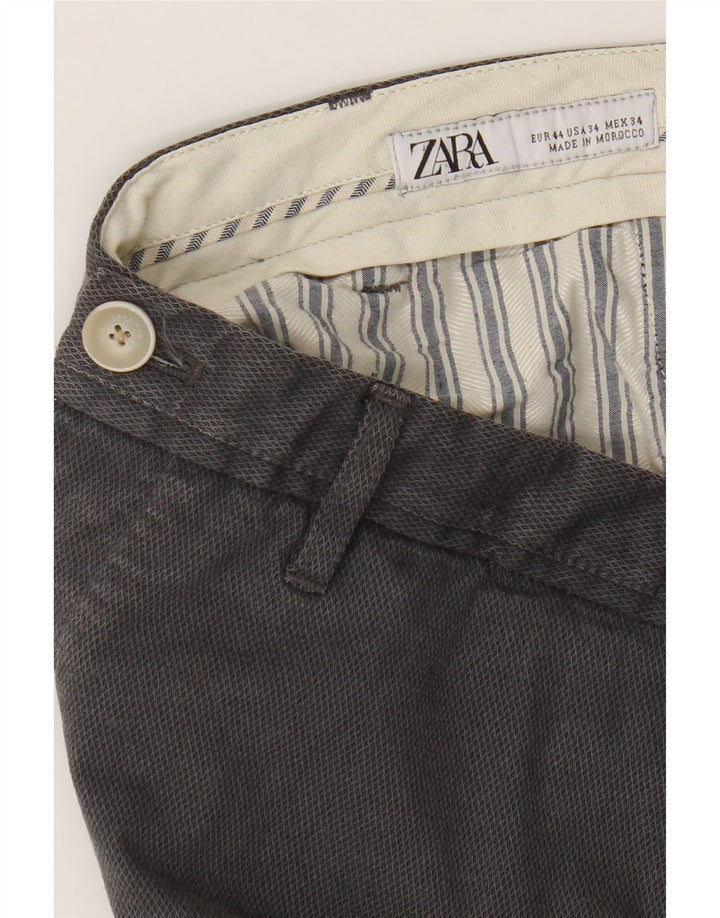 Męskie spodnie chino Zara EU 44 Large W34 L29 szare