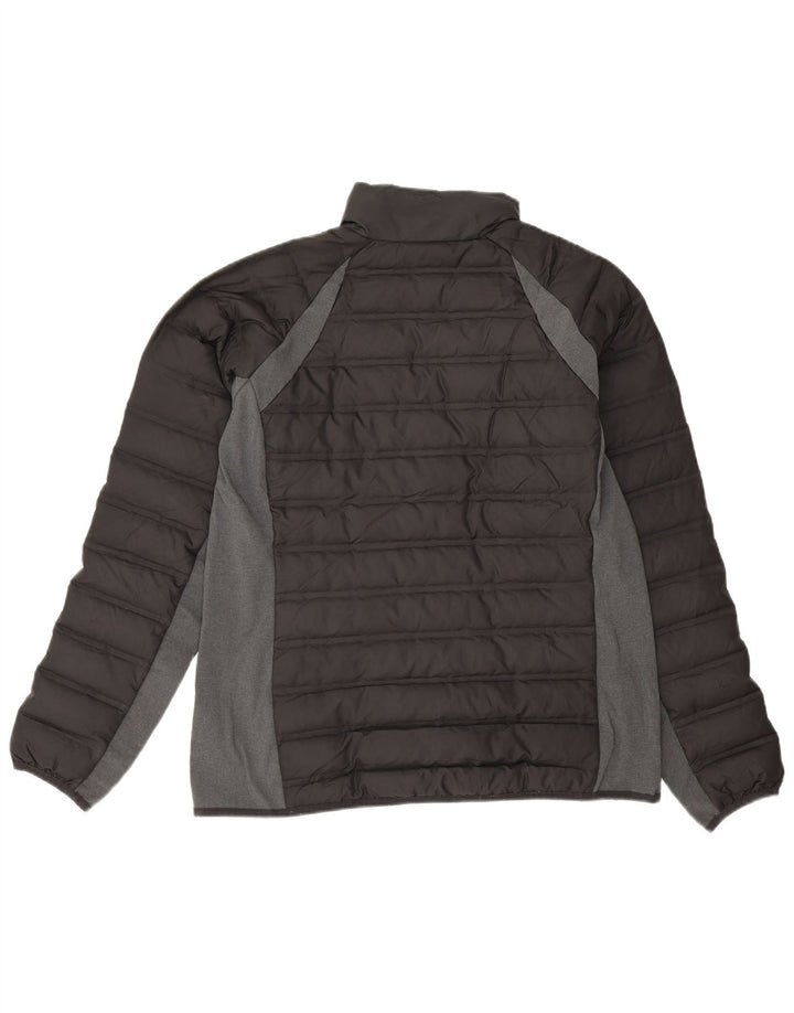 Męska ocieplana kurtka Columbia UK 40, duży czarny poliester z blokami kolorów