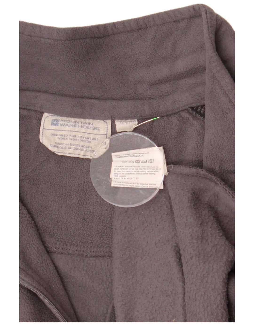 MOUNTAIN WAREHOUSE Męski sweter polarowy z zamkiem błyskawicznym, 2XL, szary, z blokami kolorów