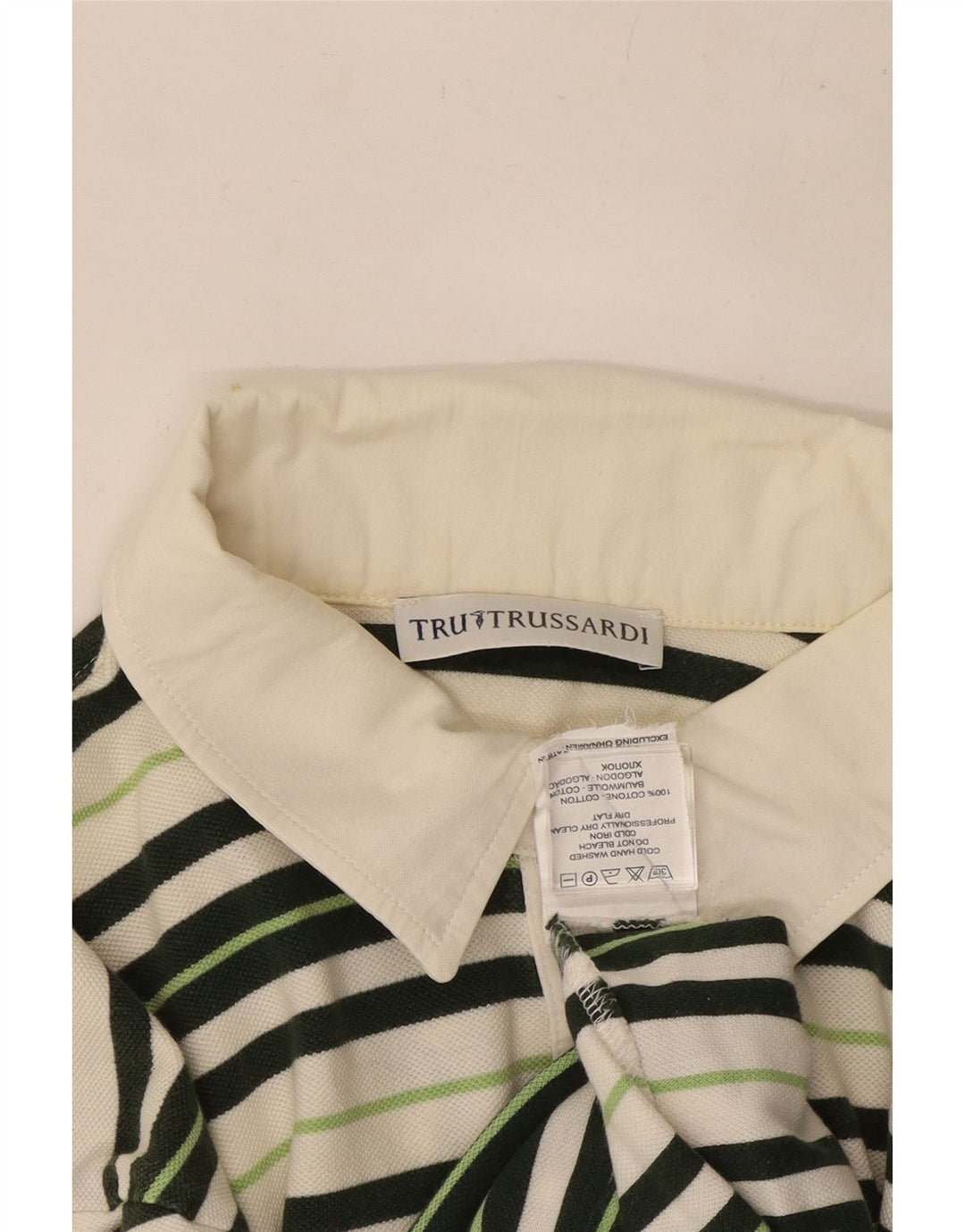 Męska koszulka polo Trussardi, średnia, wielobarwna, bawełniana w paski