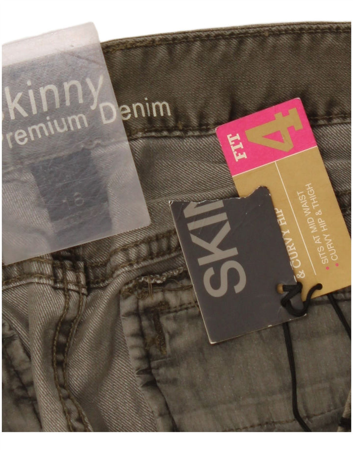 Spodnie cargo damskie MOSSIMO ze średnim stanem US 18 2XL W42 L33 Khaki