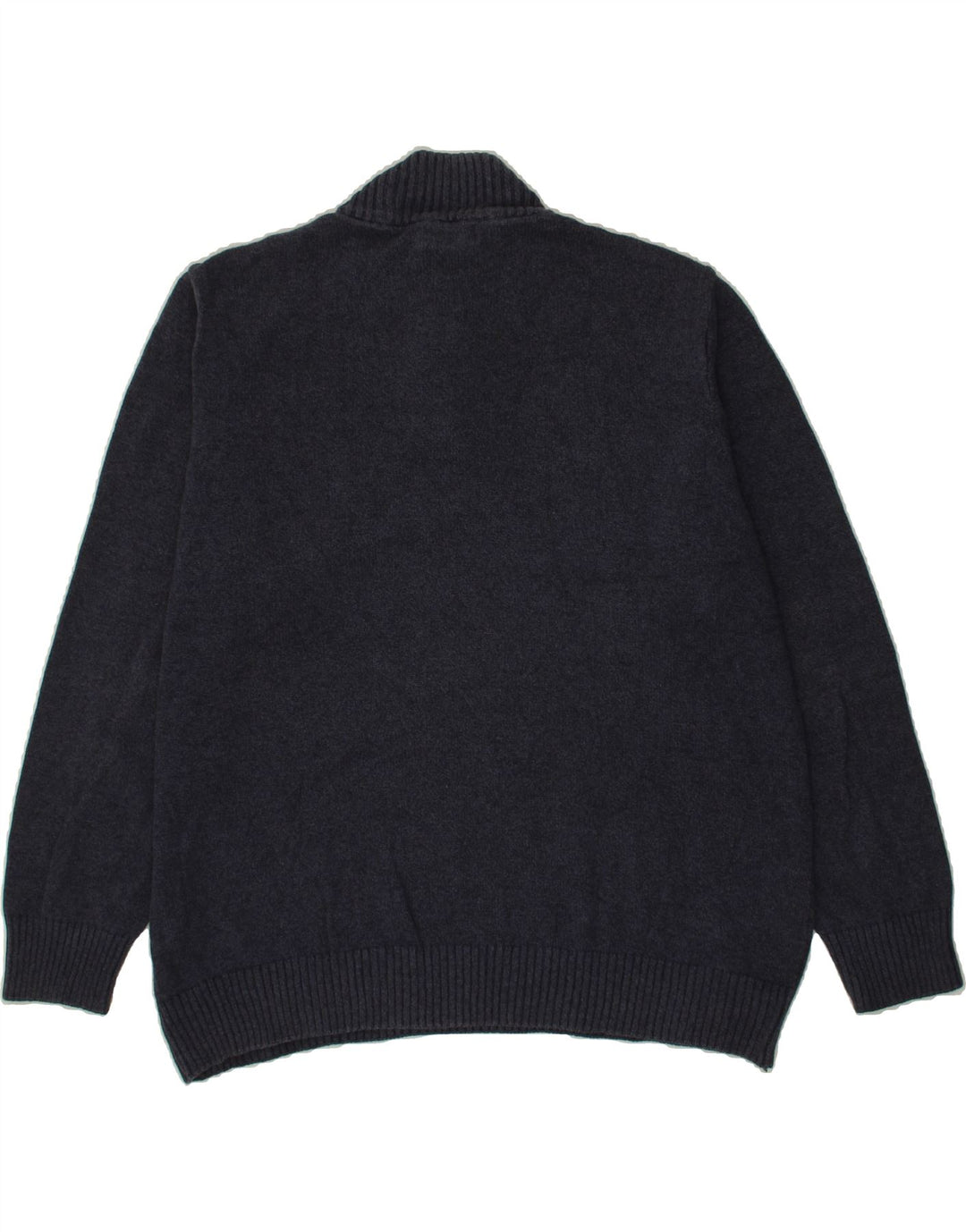 DOCKERS Mens Zip Neck Jumper Sweater XL Navy Blue Cotton Vintage Dockers and Second-Hand Dockers from Messina Hembry 