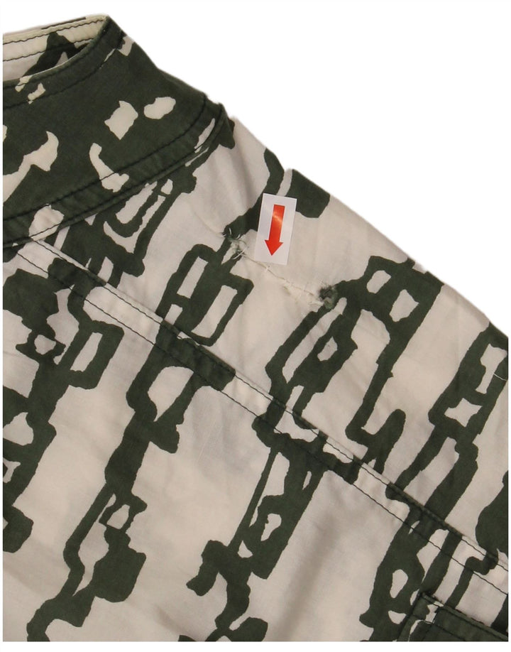 MARELLA Damska sukienka koszulowa bez rękawów UK 12 Średni zielony geometryczny