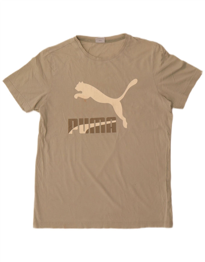 Męska koszulka z grafiką Puma, średnia szara bawełna