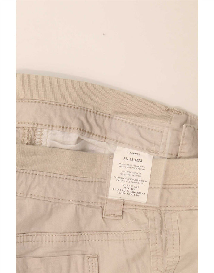 Spodnie damskie Lee Cargo Capri US 12 Large W32 L20 Beżowa bawełna