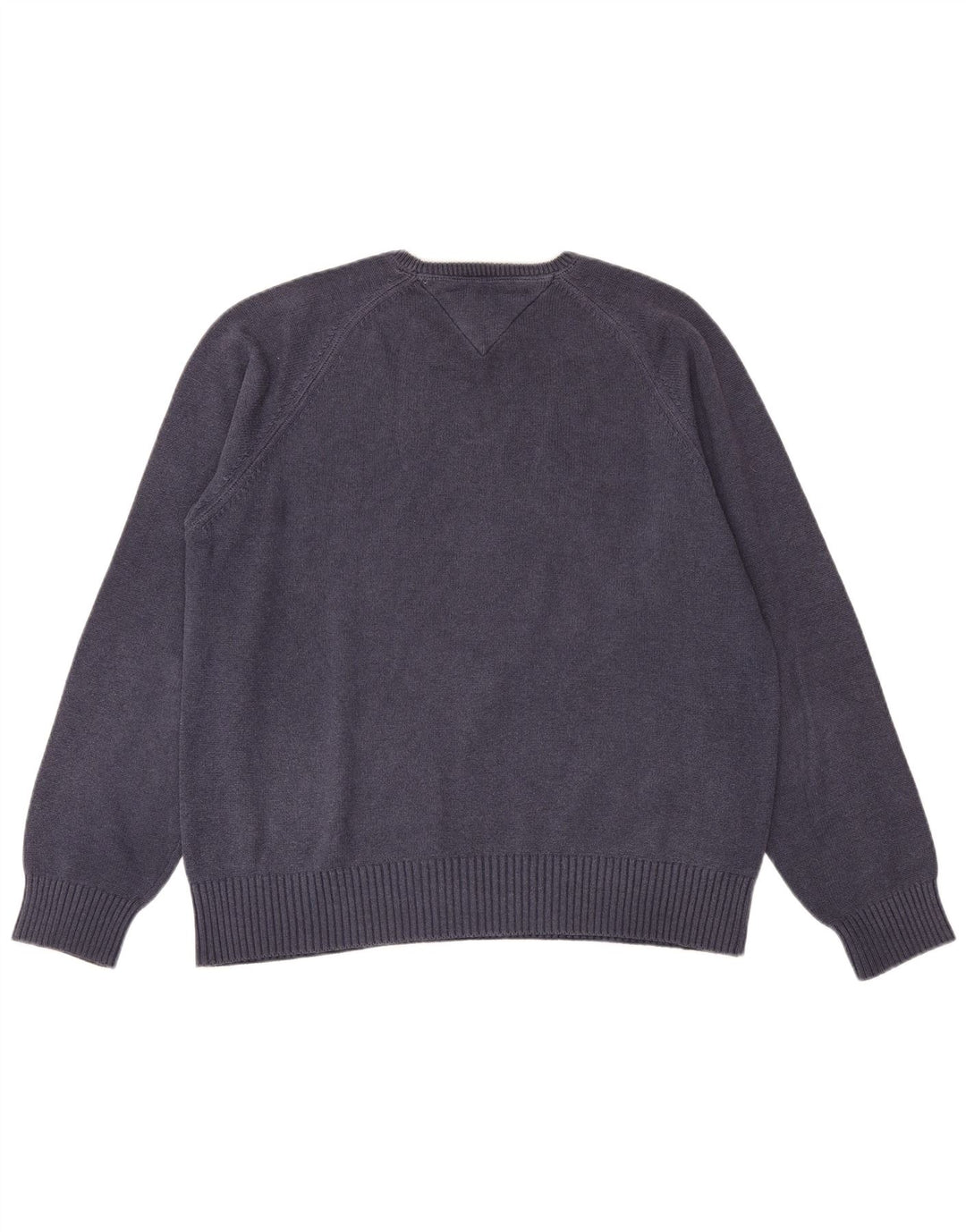 Męski sweter z okrągłym dekoltem Tommy Hilfiger, duży, granatowy, klasyczny