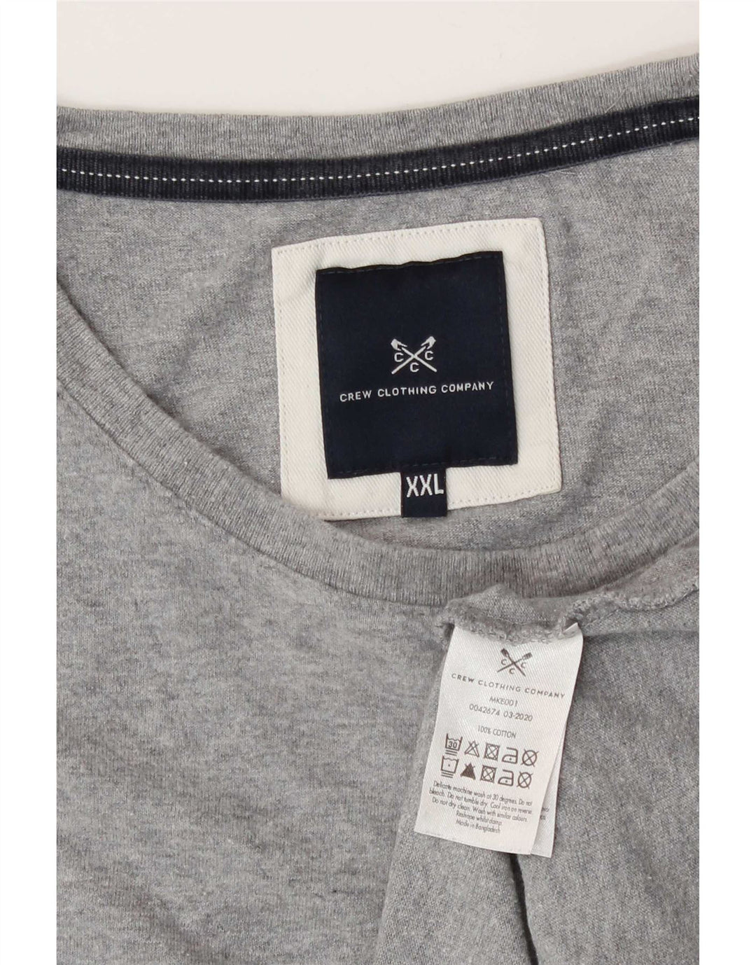 Crew Clothing Męski T-shirt Top 2XL Szara bawełna