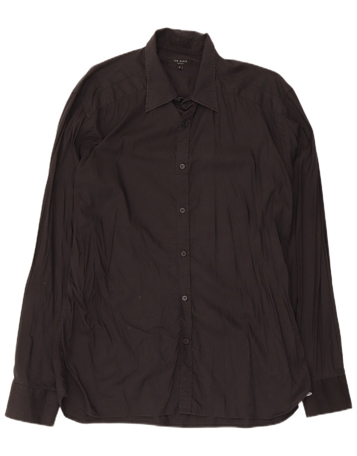 Koszula męska Ted Baker, rozmiar 5 XL, czarna, bawełniana