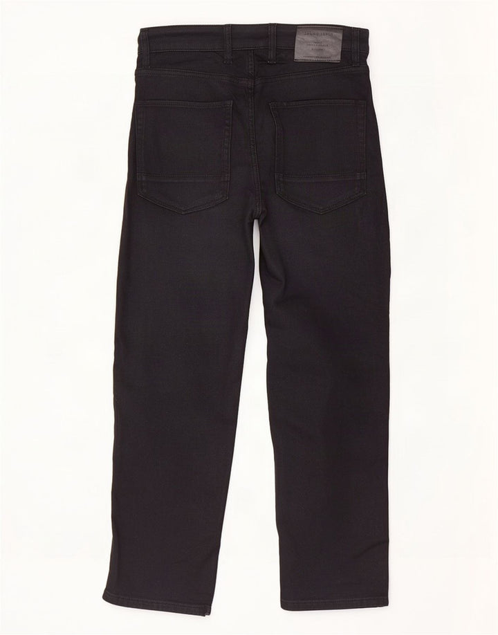 Męskie proste dżinsy Jack & Jones W34 L27 Czarne bawełniane