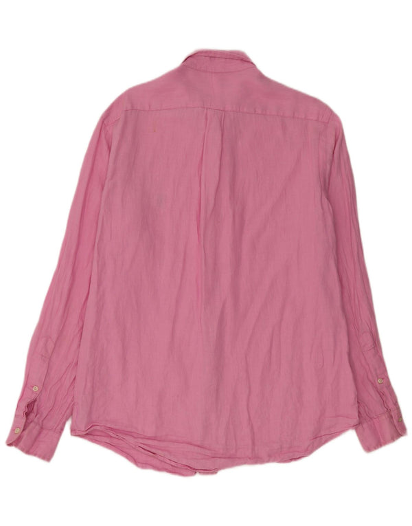 Koszula męska Polo Ralph Lauren, średnia, różowa lniana