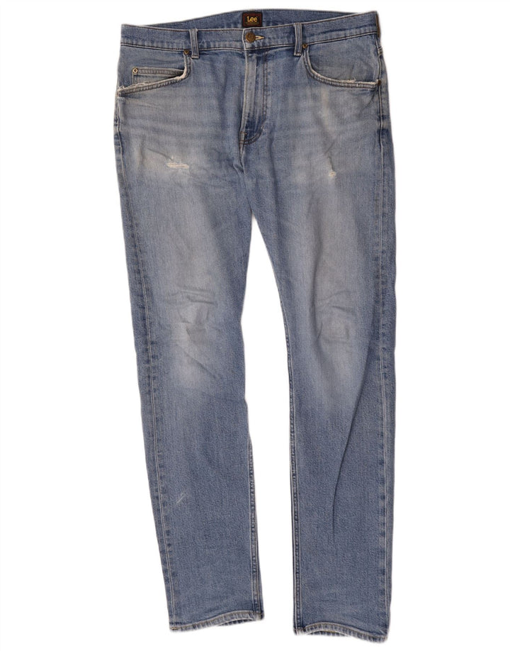 Męskie jeansy Lee Rider Slim W34 L34 Niebieskie bawełniane