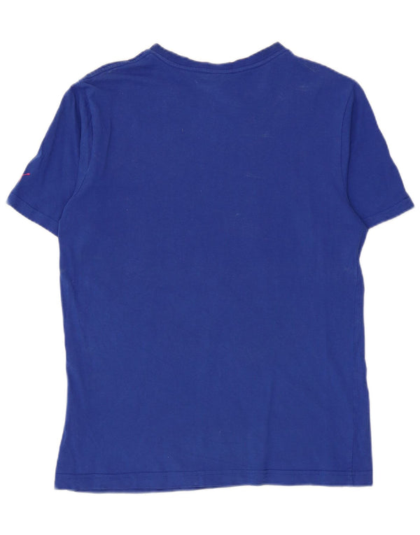 Męski T-shirt z grafiką Puma, mały, niebieski, bawełniany