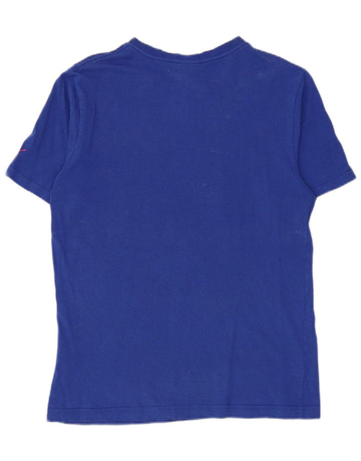 Męski T-shirt z grafiką Puma, mały, niebieski, bawełniany