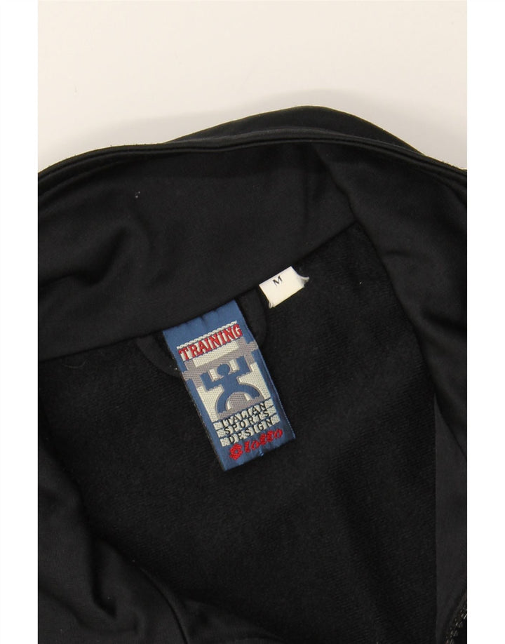 LOTTO Mens Graphic Tracksuit Top Jacket Medium Black Polyester Vintage Lotto and Second-Hand Lotto from Messina Hembry 