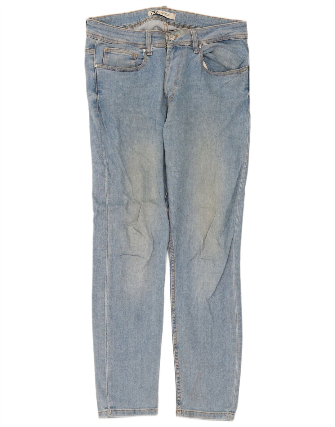 Męskie jeansy slim fit Zara EU 44 Large W34 L30 Niebieskie bawełniane