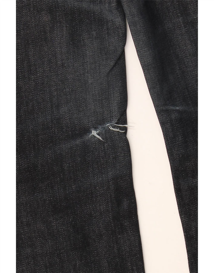 BENETTON Damskie proste dżinsy W31 L30 Granatowe, bawełniane