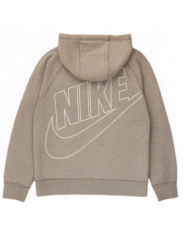 Męski sweter z kapturem i zamkiem błyskawicznym Nike, duży, szary, bawełniany