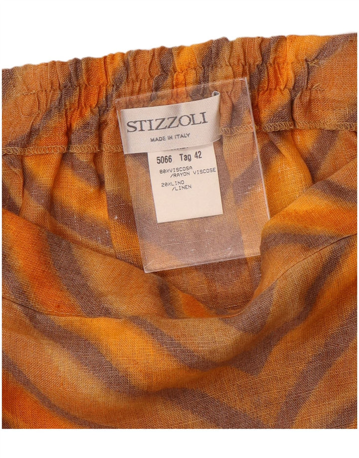 Spódnica damska STIZZOLI IT 42 Medium W28 Pomarańczowa wiskoza w paski