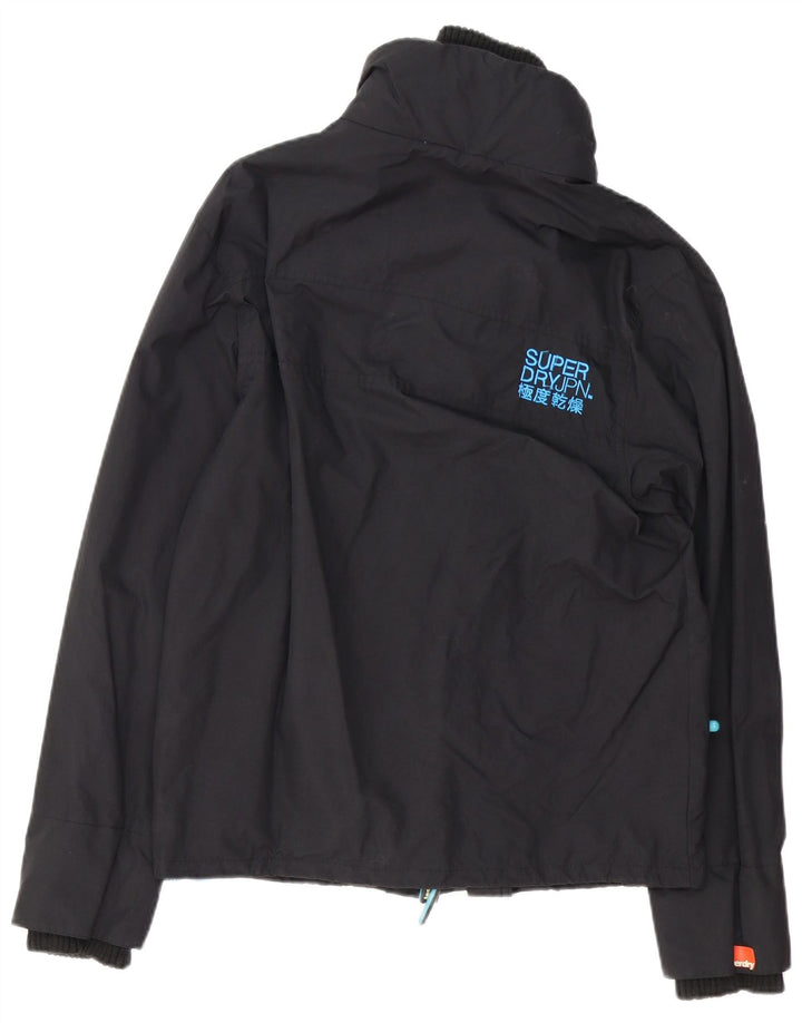 Męska kurtka wiatrówka Superdry The Windcheater UK 40, duża, czarna nylonowa