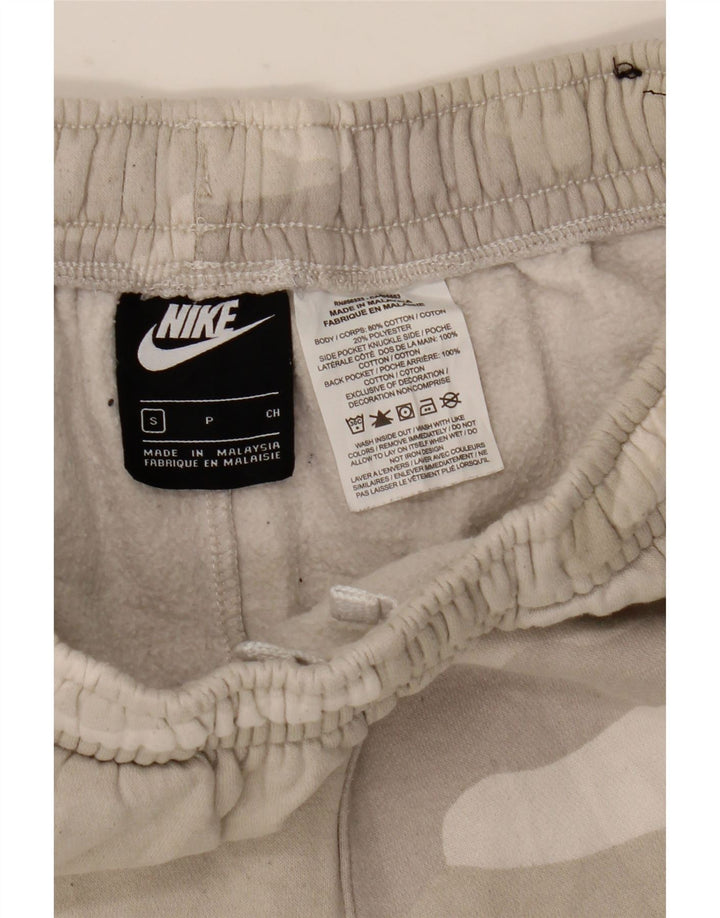Męskie spodenki sportowe Nike, małe, szare, bawełniane w kamuflażu