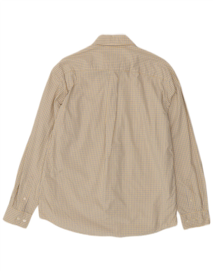Koszula męska Eddie Bauer, bawełniana w średnią żółtą kratkę