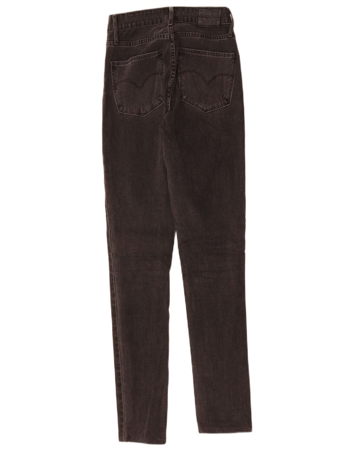 Damskie jeansy LEVI'S 721 z wysokim stanem W26 L30 Szara bawełna