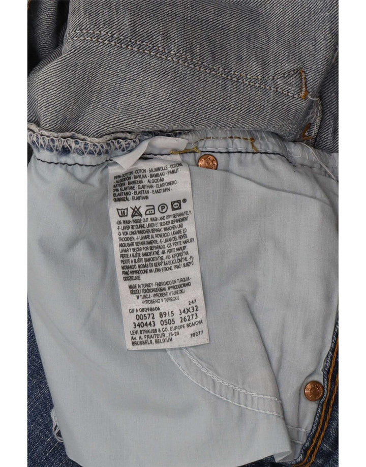 Damskie jeansy Levi's 572 Bootcut W34 L29 Niebieska bawełna