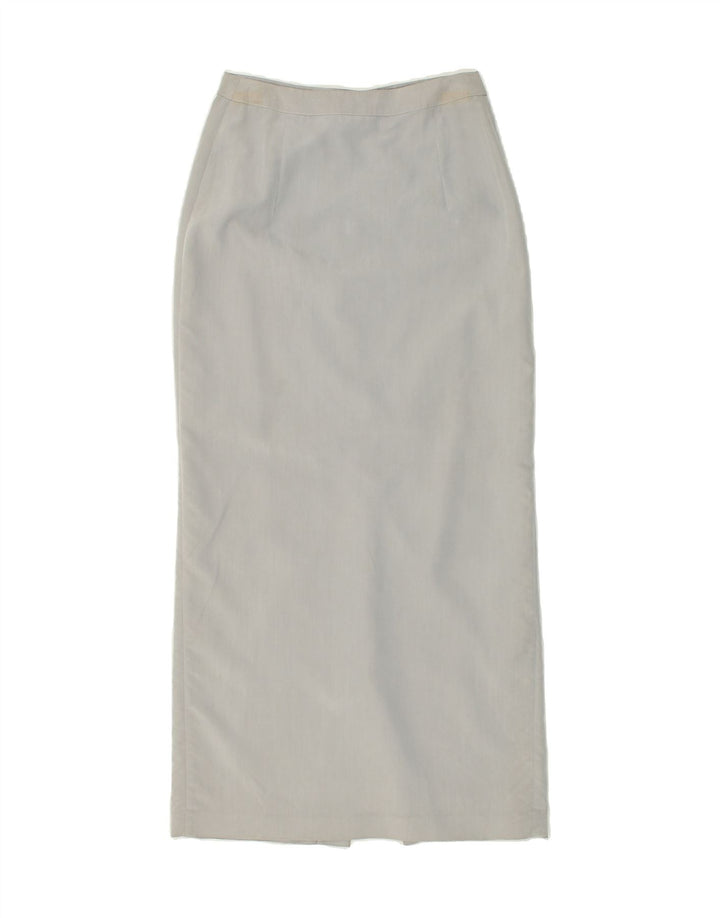 VINTAGE Womens Maxi Skirt IT 42 Medium W28/ Grey Polyurethane Vintage Vintage and Second-Hand Vintage from Messina Hembry 