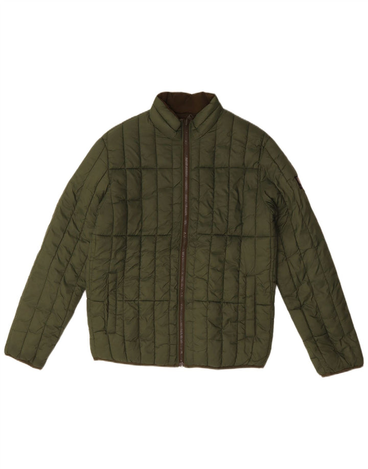 Męska dwustronna ocieplana kurtka Jack & Jones UK 38, średni zielony poliester